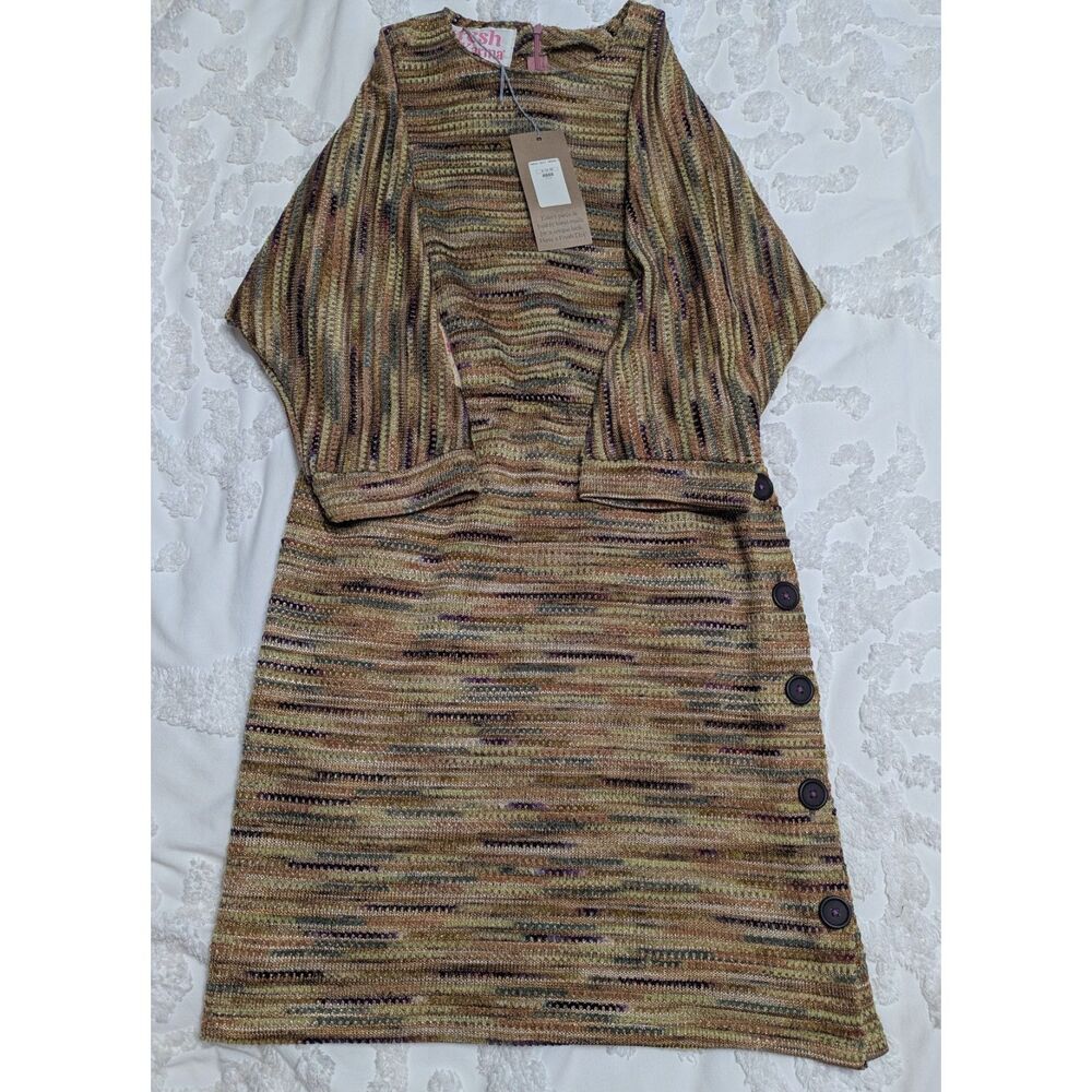 🌸 Fresh Karma Knit Dress or Tunic with Butterfly Patch Size M